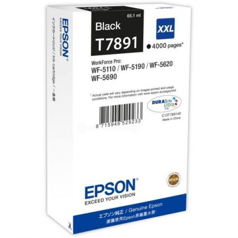 Kartuša Epson/ C13T789140/ WF-5620/ WF-5690/ XXL/ Črna