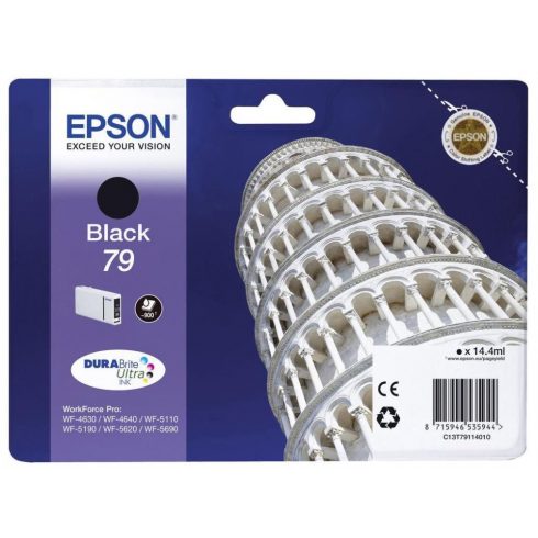 Kartuša Epson/ C13T79114010/ 79 DURABrite Ultra/ WF-5110DW/ WF-5190/ WF-5620/ WF-5690/ črna