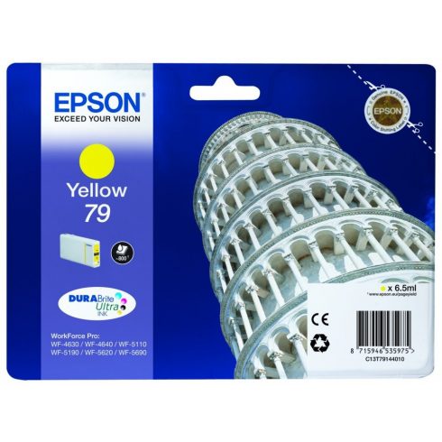 Kartuša Epson/ C13T79144010/ 79 DURABrite Ultra/ WF-5110DW/ WF-5190/ WF-5620/ WF-5690/ rumena