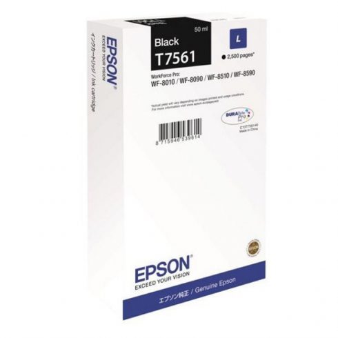 Kartuša Epson/ C13T756140/ DURABrite Pro/ velikost L/ WF-8010/WF-8510/WF-8090/WF-8590/ črna