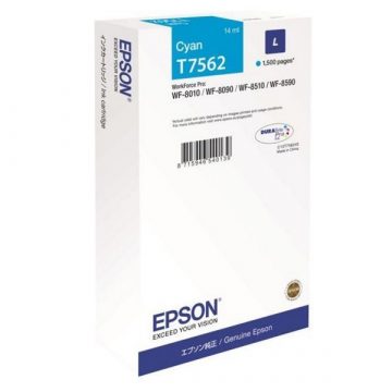   Epson Ink Cartridge/ C13T756240/ DURABrite Pro/ Velikost L/ WF-8010/WF-8510/WF-8090/WF-8590/ Cyan