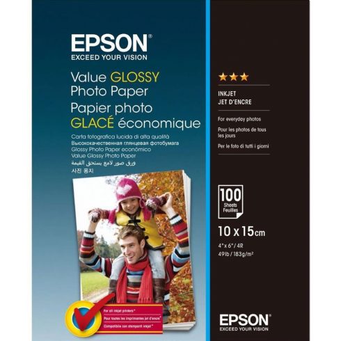 Foto papir EPSON C13S400039/ 10x15 / Value Glossy Photo Paper/ 100 kosov