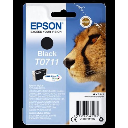 Kartuša s črnilom Epson/ T0711/ Singlepack T0711 DURABrite Ultra Ink/ Črna