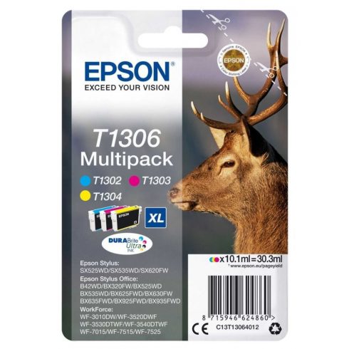 Epson črnilna kartuša/ T1306/ Multipack T1306 DURABrite Ultra Ink/ 3x barve