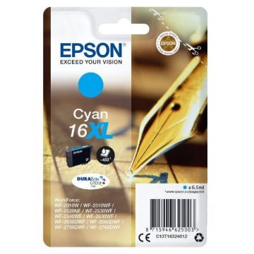   Kartuša s črnilom Epson/ T1632/ C13T16324012/ Singlepack 16XL DURABrite Ultra Ink/ Cyan