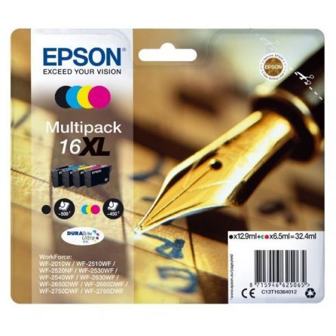 Kartuša s črnilom Epson/ T1636/ 16XL Multipack Series 'Pen and Crossword'/ 4x barve