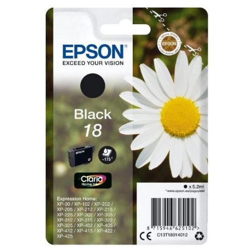 Kartuša s črnilom Epson/ T1801/ Singlepack 18 Claria Home Ink/ Črna