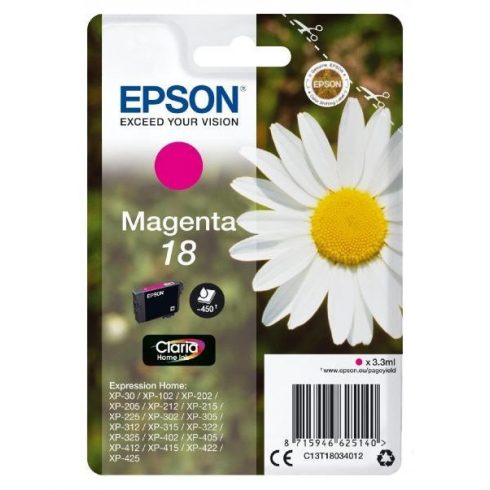 Epson črnilna kartuša/ T1803/ Singlepack 18 Claria Home Ink/ Magenta