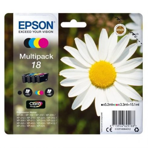 Kartuša s črnilom Epson/ T1806/ Multipack 18 Claria Home Ink/ 4x barve