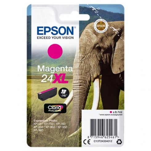 Kartuša s črnilom Epson/ T2433/ Singlepack 24XL črnilo Claria Photo HD/ Magenta