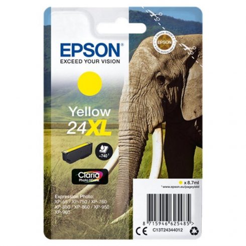 Epson kartuša s črnilom/ T2434/ Singlepack 24XL Claria Photo HD Ink/ Yellow