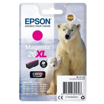   Kartuša s črnilom Epson/ T2633/ Singlepack 26XL Claria Premium Ink/ Magenta