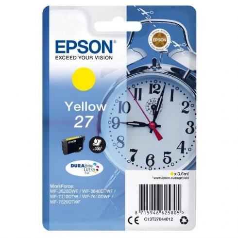 Kartuša s črnilom Epson/ T2704/ Singlepack 27 DURABrite Ultra Ink/ Yellow