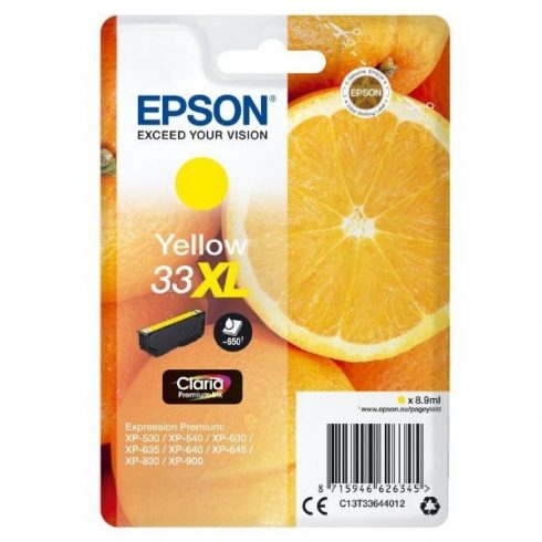 Epson kartuša s črnilom/ T3364/ Singlepack 33XL Claria Premium Ink/ Yellow