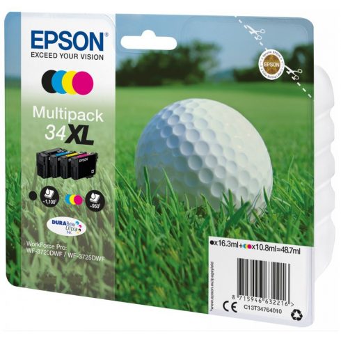 Kartuša Epson/ T3476/ Multipack 34XL DURABrite Ultra Ink/ 4x barve