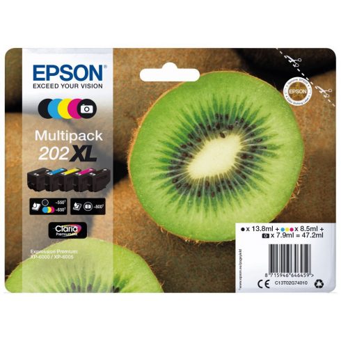 Epson kartuša s črnilom/ T02G7/ multipack 5 barv/ 202XL/ Premium,/ XL