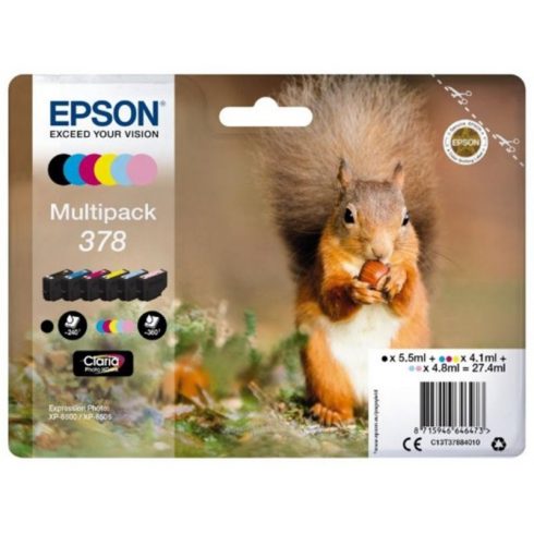 Epson kartuša s črnilom/ C13T37884010/ multipack/ 378 Claria Photo HD/ Expression Photo XP-8500, XP-8505/ 6 barv