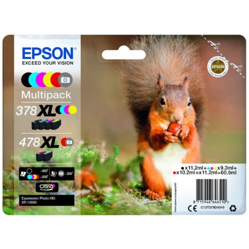 Kartuša Epson/ Multipack 478XL Claria Photo HD Ink/ 6x barv