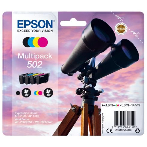 Epson kartuša s črnilom/ C13T02V64010/ multipack/ 502/ Expression Home XP-5100/ 4 barve