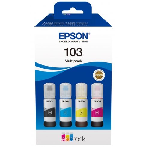 Epson kartuša s črnilom 103/ T00S64A/ EcoTank/ L1x10/ L315x/ L325x/ L3x6x/ L5190/ 4-barvno Multipack