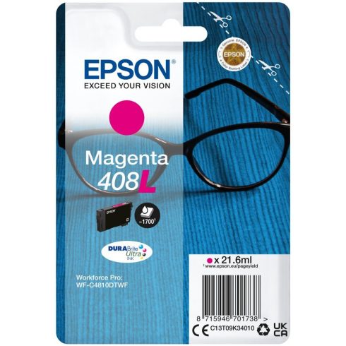 Kartuša s črnilom EPSON Singlepack 408L DURABrite Ultra Ink/ C4810DTWF/ Magenta