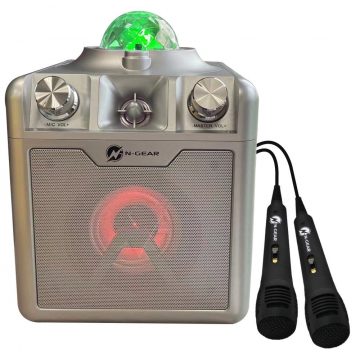   N-GEAR DISCO STAR 710S/ BT/ 50W/ USB/ MICRO SD/ DO/ Disco LED/ 2x MIC / srebrna