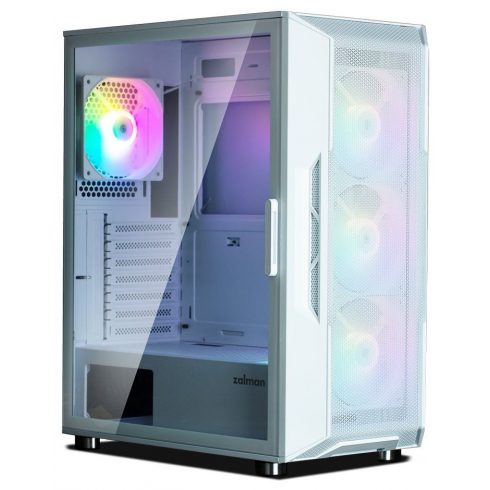 Zalman ohišje I3 Neo / srednji stolp / ATX / 4x120 RGB / 2xUSB 3.0 / 1xUSB 2.0 / steklena stran / bela