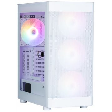   Zalman ohišje i4 TG / Middle Tower / 4x 140 mm RBG LED ventilator / 2x USB 3.0 / 1x USB 2.0 / mrežasta plošča / kaljeno steklo / bela