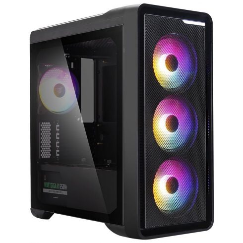 Zalman ohišje M3 Plus RGB / Mini tower / Micro ATX / USB 3.0 / 2x USB 2.0 / RGB / prozorna stran