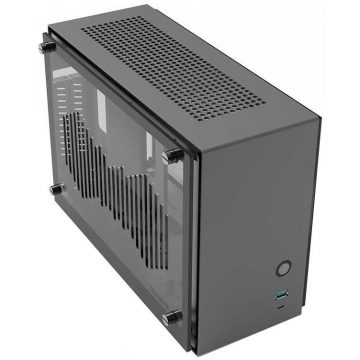   Zalman ohišje M2 Mini / mini tower / ITX / 80 mm ventilator / USB 3.0 / USB 3.1 / riser kartica / steklene stranice / antracitna