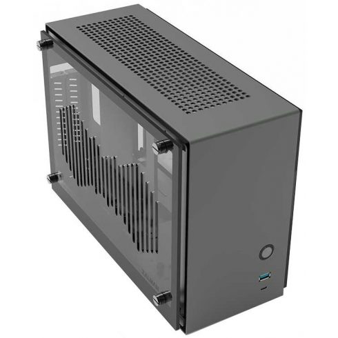 Zalman ohišje M2 Mini / mini tower / ITX / 80 mm ventilator / USB 3.0 / USB 3.1 / riser kartica / steklene stranice / antracitna