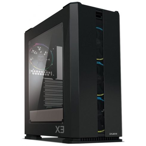 Zalman ohišje X3 BLACK / Middle tower / ATX / USB 3.0 / USB 2.0 / prozorna stran