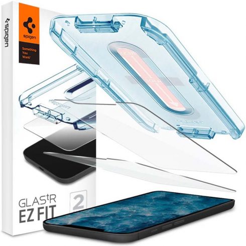 Spigen Glas.TR EZ Fit 2-Pack - Kaljeno steklo iPhone 12 / iPhone 12 Pro (prozorno)