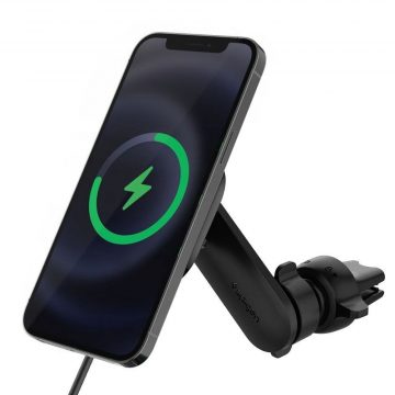   Spigen OneTap Pro brezžični magnetni zračnik za avtomobilski polnilec (MagFit)