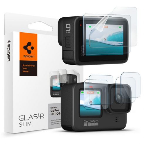 Spigen Glas.TR Slim + Film 2-Set - Komplet stekla in filma za GoPro Hero 12 / 11 / 10 / 9 (2 kompleta)