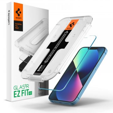   Spigen Glas.TR EZ Fit - kaljeno steklo Apple iPhone 14 / iPhone 13 / iPhone 13 Pro (prozorno)