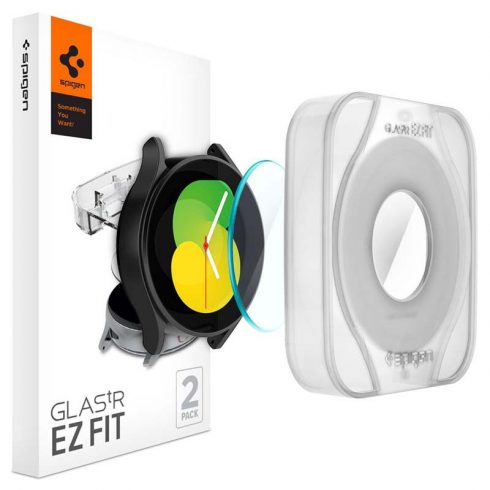 Spigen GLAS.TR EZ FIT 2-Pack - Kaljeno steklo za Samsung Galaxy Watch 4 / 5 44 mm (2 kosa)