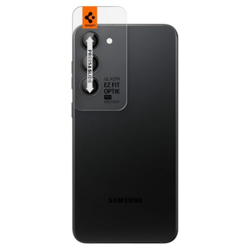 Spigen Optik.TR Camera Lens Protector - Steklo za zaščito leč 2 kom. za Samsung Galaxy S23 / 23+ (črna)