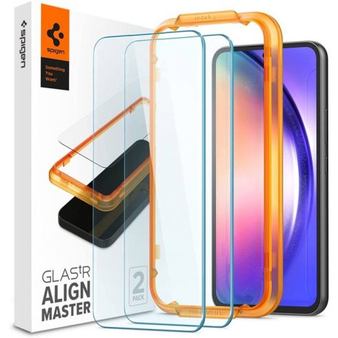 Spigen Alm Glas.TR 2-Pack - kaljeno steklo Samsung Galaxy A54 5G (prozoren)