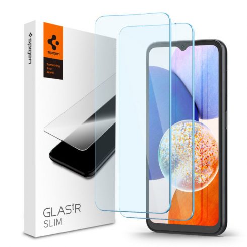 Spigen Glas.TR Slim 2-Pack - Kaljeno steklo za Samsung Galaxy A14 5G