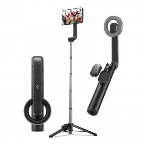 Spigen S570W MagSafe Bluetooth Selfie Stick Tripod - stojalo za pametni telefon / držalo za selfie stick (črna)