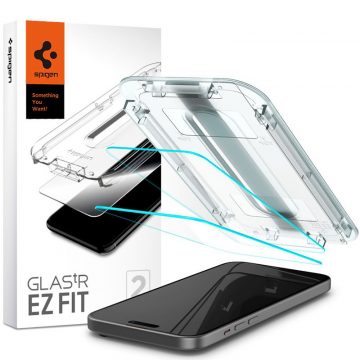   Spigen GLAS.TR EZ FIT 2-Pack - kaljeno steklo za iPhone 15 2 kos