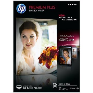   Polsijajni fotografski papir HP Premium Plus, 20 listov/A4/210 x 297 mm