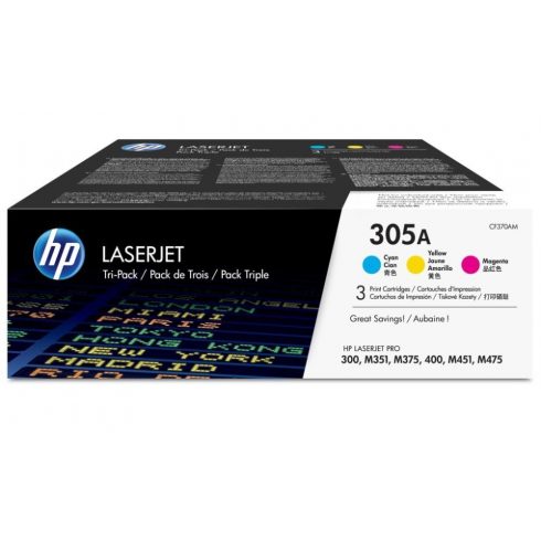 HP 305A CMY 3-pack LJ Toner Cart, 3 x 2600 strani, CF370AM original