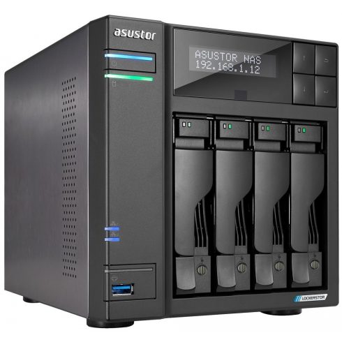 Asustor NAS AS6704T / 4x 2.5"/3.5" SATA III/ Celeron N5105 2.0 GHz/ 4GB/ 2x 2.5GbE/ 4x M.2/ PCIe / 2x USB 3.2/ HDMI+IR