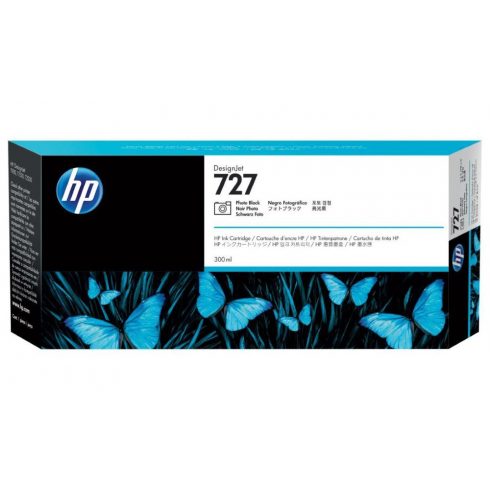 Kartuša s črnilom HP 727 Photo Black DesignJet, 300 ml