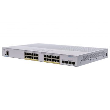   Cisco CBS250-24P-4G-EU 24-port GE Smart Switch, 24x GbE RJ-45, 4x 1G SFP, PoE+ 195W