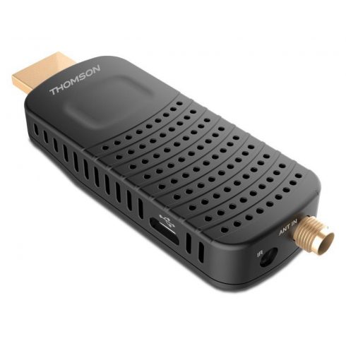 THOMSON DVB-T/T2 tuner HDMI stick THT 82/ Full HD/ H.265/ HEVC/ zunanja antena/ EPG/ PVR/ HDMI/ USB/ micro USB/ IR/ črn