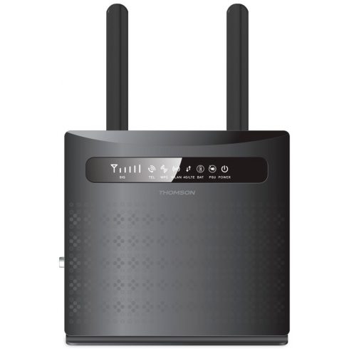 THOMSON 4G LTE router TH4G 300/ Wi-Fi standard 802.11 b/g/n/ 300 Mbit/s/ 2.4GHz/ 4x LAN (1x WAN)/ USB/ SIM reža/ črn