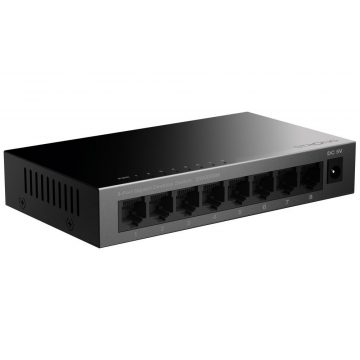   Stikalo STRONG SW8000M/ 8x Gigabit RJ45 port/ 10/100/1000 Mb/s/ 16 Gb/s/ 802.3i/u/ab/x/az/ kovinsko ohišje/ črna